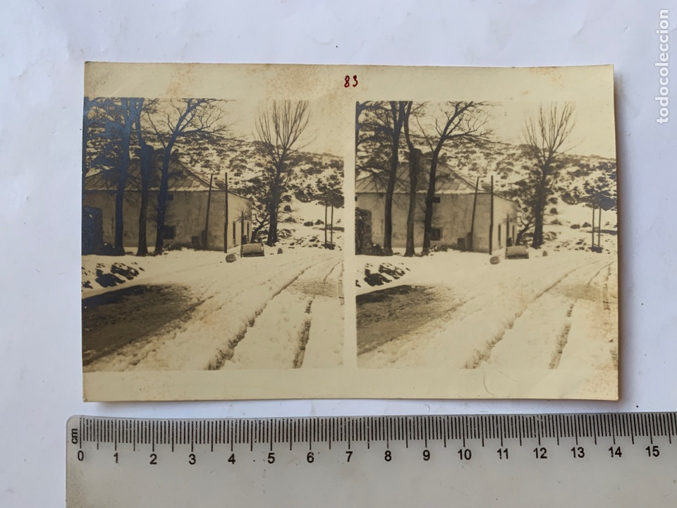 Fotograf&iacute;a antigua: FOTO ESTEREOSCOPICA. VAYA NEVADA!. LOCALIDAD?. FOT&Oacute;GRAFO?. COMIENZOS S. XX.