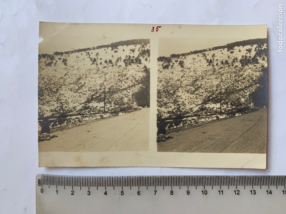 Fotograf&iacute;a antigua: FOTO ESTEREOSCOPICA. PAISAGE MONTA&Ntilde;OSO CUBIERTO DE NIEVE. FOT&Oacute;GRAFO?. COMIENZOS S.XX.