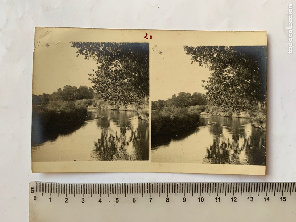 Fotograf&iacute;a antigua: FOTO ESTEREOSCOPICA. CURSO MEDIO DEL R&Iacute;O. FOT&Oacute;GRAFO?. COMIENZOS S. XX.