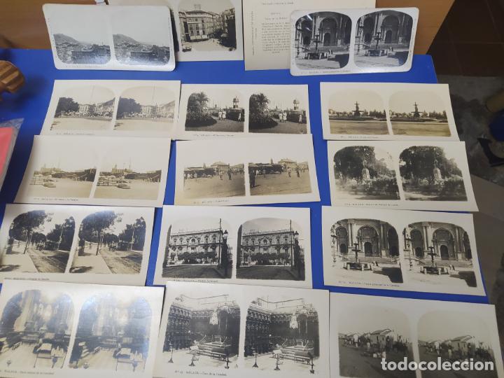 Fotograf&iacute;a antigua: LOTE 16 FOTOGRAFIAS ESTEREOSCOPICAS DIFERENTES MALAGA COLECCION A MARTIN