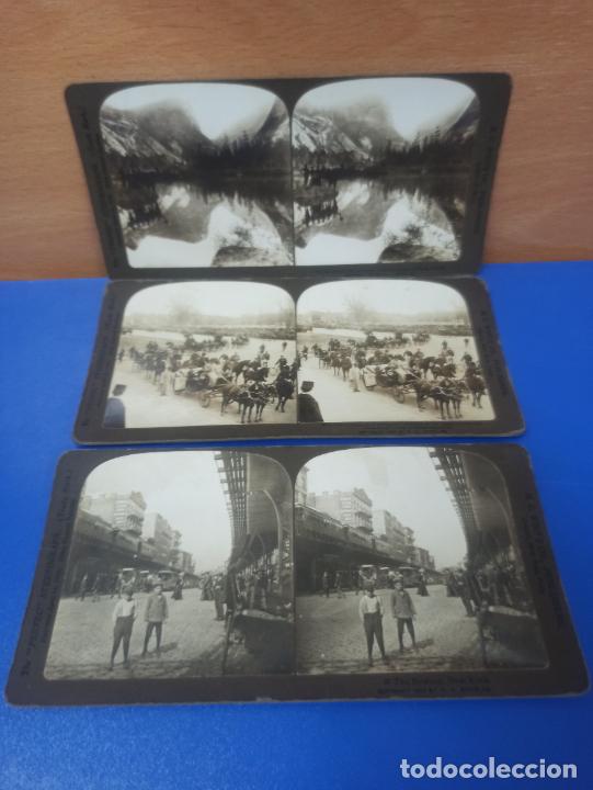 Photographie ancienne: LOTE 3 FOTOGRAFIAS ESTEREOSCOPICAS THE PERFEC STEREOGRAPH TRADE MARK 1903 - ESTADOS UNIDOS