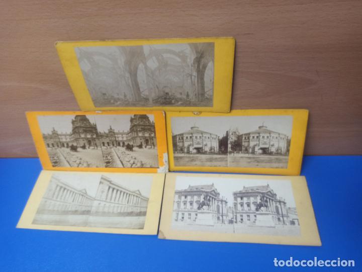 Photographie ancienne: LOTE 5 FOTOGRAFIAS ESTEREOSCOPICAS - PARIS