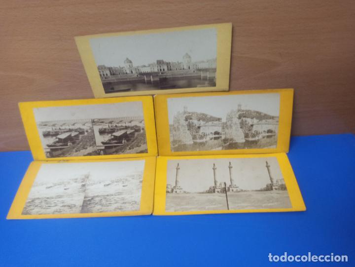 Photographie ancienne: LOTE 5 FOTOGRAFIAS ESTEREOSCOPICAS - PARIS