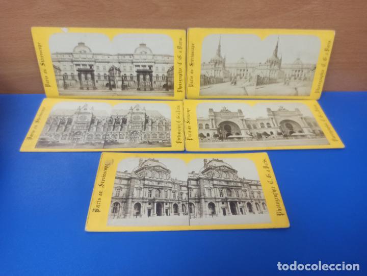 Photographie ancienne: LOTE 5 FOTOGRAFIAS ESTEREOSCOPICAS - PARIS AU STEREOSCOPE