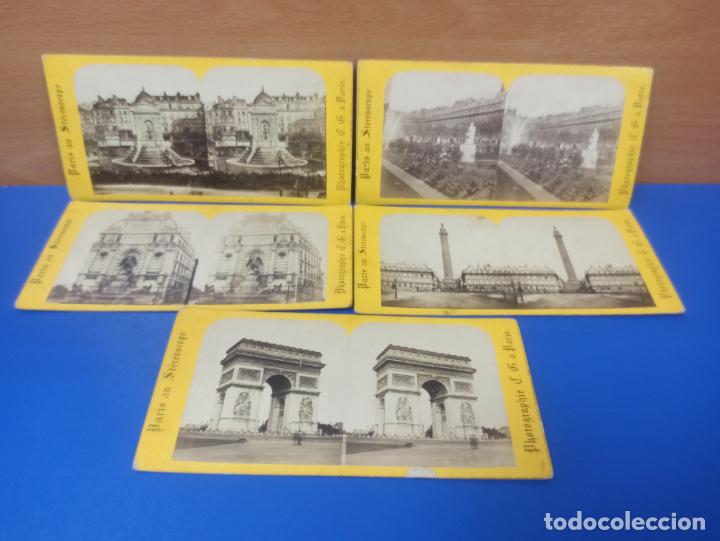 Photographie ancienne: LOTE 5 FOTOGRAFIAS ESTEREOSCOPICAS - PARIS AU STEREOSCOPE