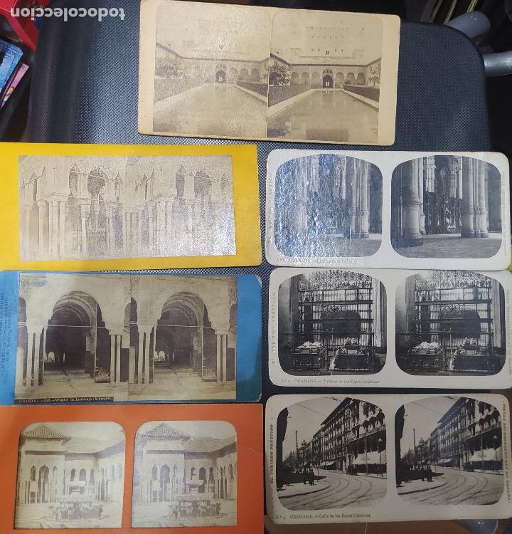 Photographie ancienne: LOTE 7 FOTOGRAFIAS ANTIGUAS ESTEREOSCOPICAS DIFERENTES GRANADA