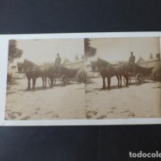 Fotografía antigua: HOYOS ALICANTE J. VIUDES FOTOGRAFO LANDÓ Y CABALLOS VISTA ESTEREOSCOPICA HACIA 1890. Lote 275447653