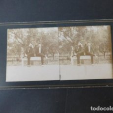Fotografía antigua: HOYOS ALICANTE J. VIUDES FOTOGRAFO FRANCISCO VIUDES Y PEPITO VISTA ESTEREOSCOPICA HACIA 1890. Lote 275447698