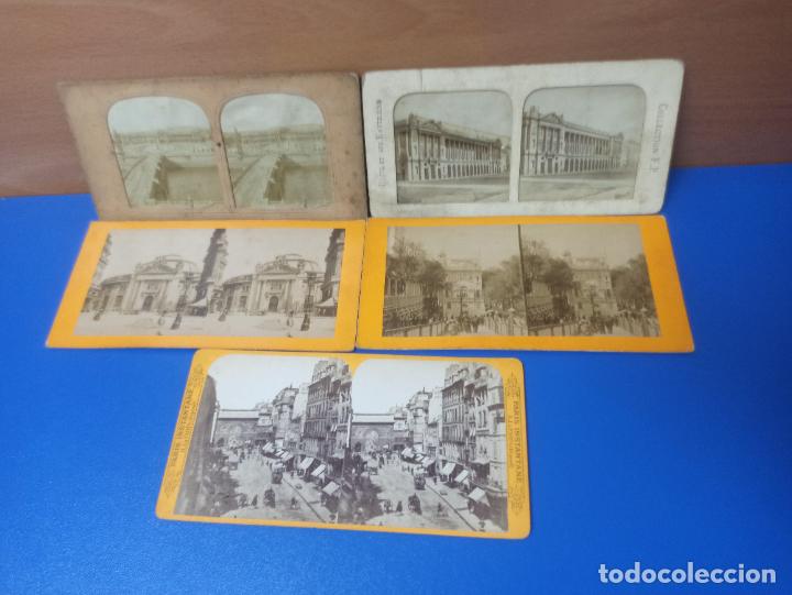Photographie ancienne: LOTE 5 FOTOGRAFIAS ESTEREOSCOPICA ANTIGUAS DIFERENTES - PARIS FRANCIA