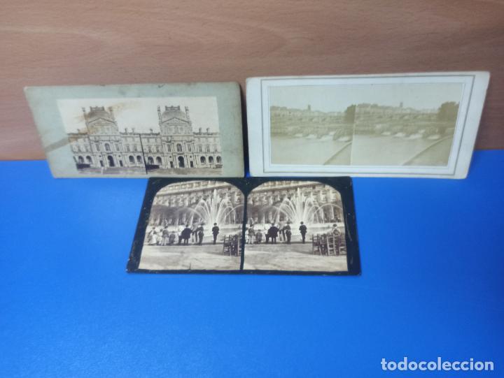 Photographie ancienne: LOTE 3 FOTOGRAFIAS ESTEREOSCOPICA ANTIGUAS DIFERENTES - PARIS FRANCIA