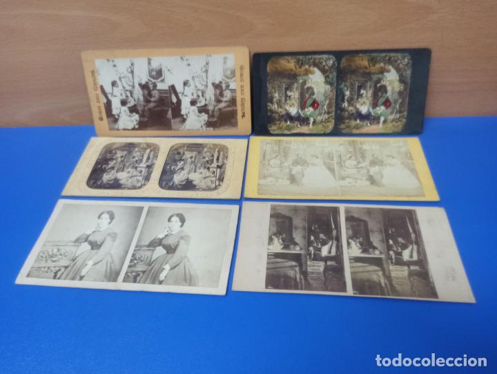 Photographie ancienne: LOTE 6 FOTOGRAFIAS ESTEREOSCOPICAS ANTIGUAS DIFERENTES - PERSONAS / PERSONAJES / ESCENA TEATRO