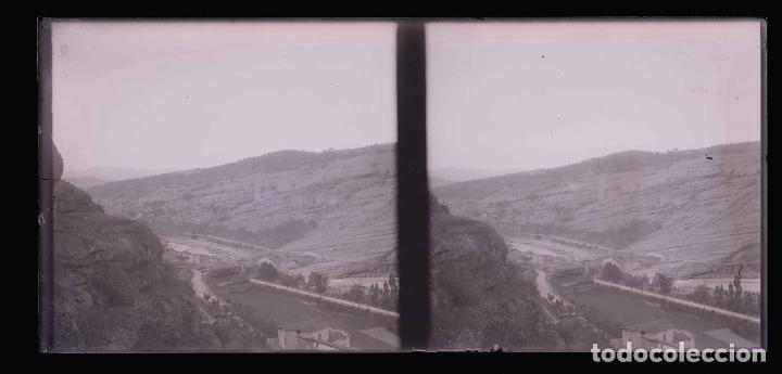 Photographie ancienne: PAISAJE. Valle y r&iacute;o. c.1925. Lugar sin identificar.