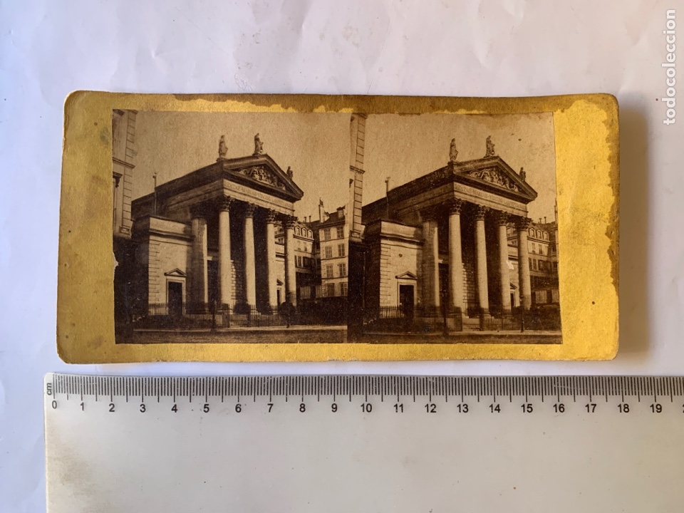 Photographie ancienne: FOTO ESTEREOSC&Oacute;PICA. TEMPLO ROMANO, IGLESIA DE NTRA. SRA. DE LORETO. PARIS. FOT&Oacute;G.? FINALES S. XIX.