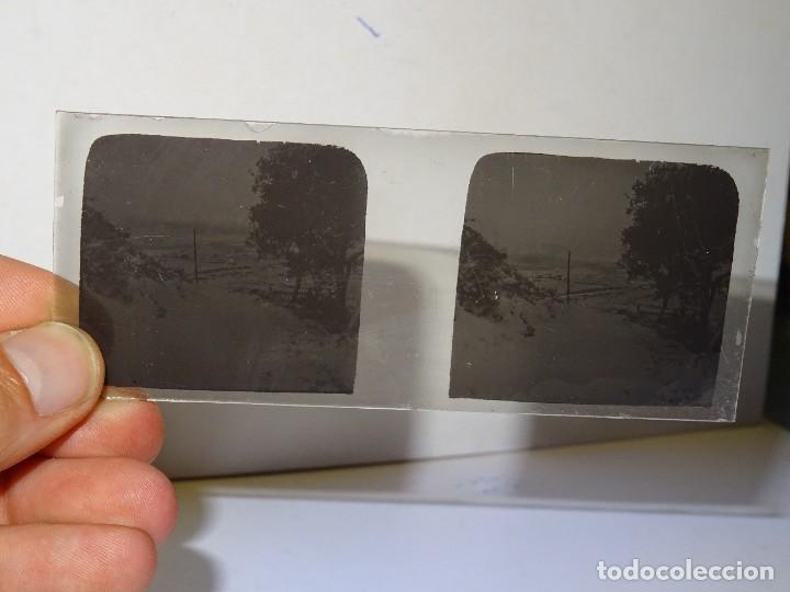 Photographie ancienne: (M19) PLACA DE CRSITAL ESTEROSC&Oacute;PICA - PAISAJE DE MONTA&Ntilde;A, 10,5X4,5CM, SE&Ntilde;ALES DE USO NORMALES