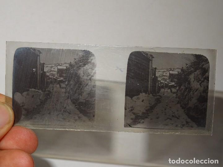 Photographie ancienne: (M19) PLACA DE CRSITAL ESTEROSC&Oacute;PICA - PAISAJE DE MONTA&Ntilde;A, 10,5X4,5CM, SE&Ntilde;ALES DE USO NORMALES