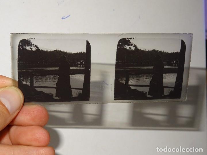 Photographie ancienne: (M19) PLACA DE CRSITAL ESTEROSC&Oacute;PICA - PAISAJE DE MONTA&Ntilde;A, 10,5X4,5CM, SE&Ntilde;ALES DE USO NORMALES