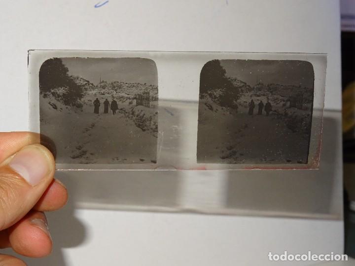 Photographie ancienne: (M19) PLACA DE CRSITAL ESTEROSC&Oacute;PICA - PAISAJE DE MONTA&Ntilde;A, 10,5X4,5CM, SE&Ntilde;ALES DE USO NORMALES