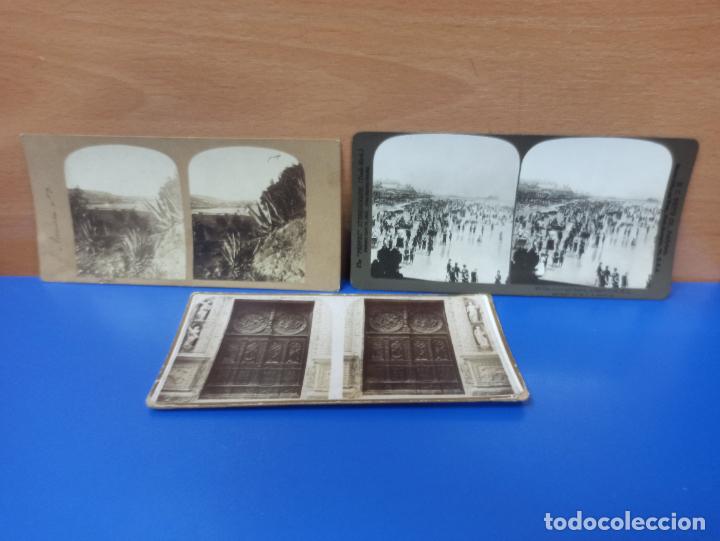 Photographie ancienne: LOTE 3 FOTOGRAFIAS ESTEREOSCOPICA ANTIGUAS DIFERENTES