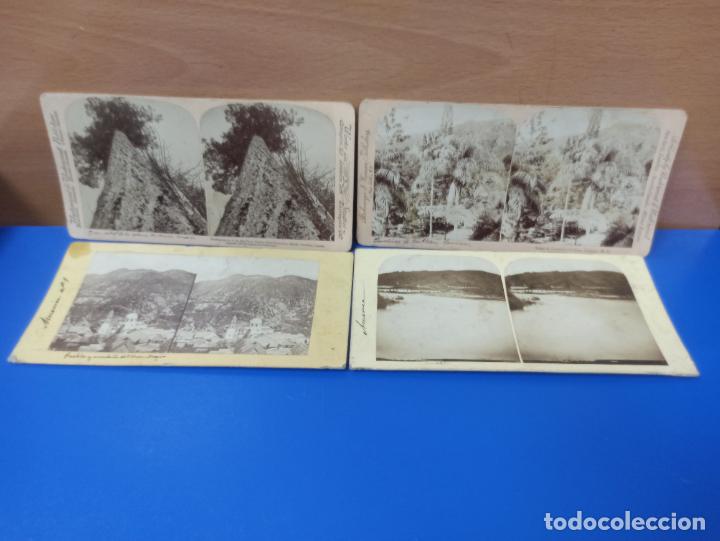 Photographie ancienne: LOTE 4 FOTOGRAFIAS ESTEREOSCOPICA ANTIGUAS DIFERENTES - CONTINENTE AMERICANO