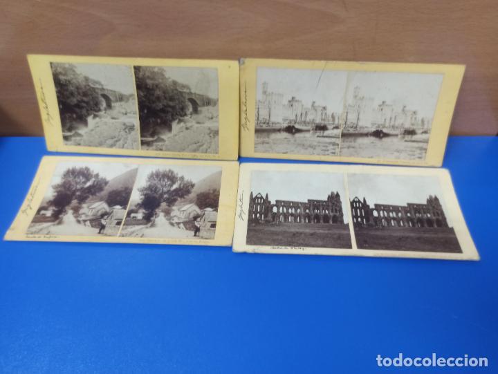 Photographie ancienne: LOTE 4 FOTOGRAFIAS ESTEREOSCOPICA ANTIGUAS DIFERENTES - INGLATERRA