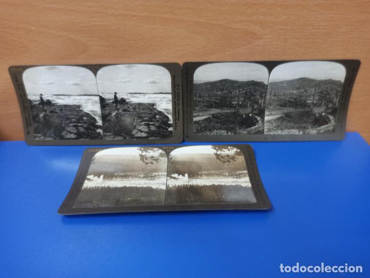 Photographie ancienne: LOTE 3 FOTOGRAFIAS ESTEREOSCOPICAS ANTIGUAS DIFERENTES - USA - ESTADOS UNIDOS