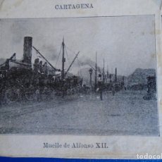 Fotografía antigua: (ES-190904)ESTEREOSCOPICA DE CARTAGENA-MUELLE DE ALFONSO XII
