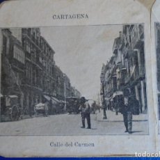 Fotografía antigua: (ES-190905)ESTEREOSCOPICA DE CARTAGENA-CALLE DEL CARMEN