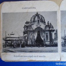 Fotografía antigua: (ES-190906)ESTEREOSCOPICA DE CARTAGENA-PABELLON MUNICIPAL EN EL MUELLE