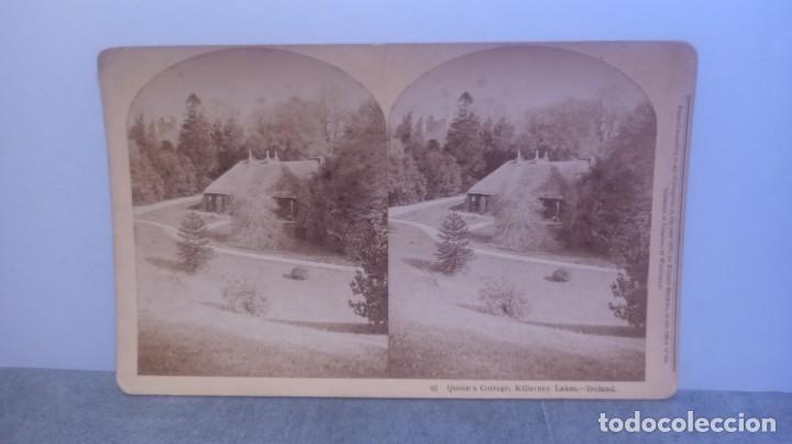 Antique Photography: FOTOGRAFIA ESTEREOSCOPICA IRELAND - QUEEN'S COTTAGE, KILLARNEY LAKES