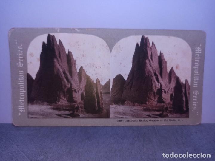 Antique Photography: FOTOGRAFIA ESTEREOSCOPICA ANTIGUA - CATHEDRAL ROCKS, GARDEN OF THE GODS -METROPOLITAN SERIES