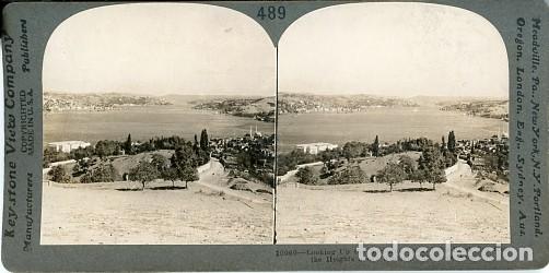 Fotograf&iacute;a antigua: Estereosc&oacute;pica Keystone 489 The Bosporus from above Scutari. Turkey. El B&oacute;sforo Turqu&iacute;a.