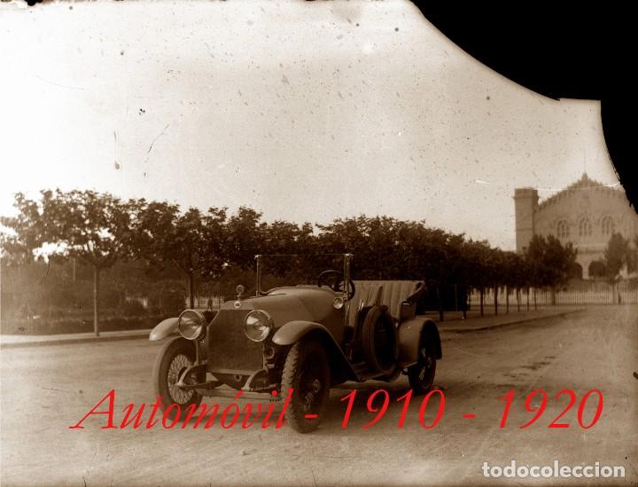 AUTOMÓVIL - 1910 - 1920 - BARCELONA - NEGATIVO DE VIDRIO (Fotografía Antigua - Estereoscópicas)