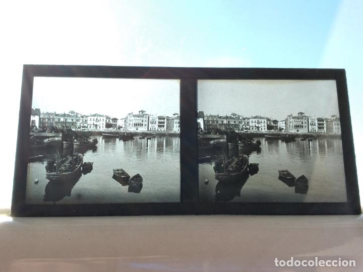 Photographie ancienne: SAN JUAN DE LUZ FRANCIA PAIS VASCO FRANCES PLACA ESTEREOSCOPICA EN CRISTAL 1932 6 X 13 CMTS