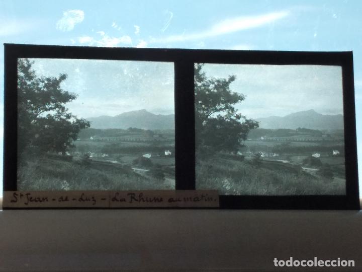 Fotograf&iacute;a antigua: SAN JUAN DE LUZ PAIS VASCO FRANCES PLACA ESTEREOSCOPICA EN CRISTAL 1932 6 X 13 CMTS