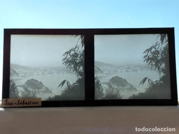 Fotograf&iacute;a antigua: SAN SEBASTIAN PLACA ESTEREOSCOPICA EN CRISTAL 1932 6 X 13 CMTS