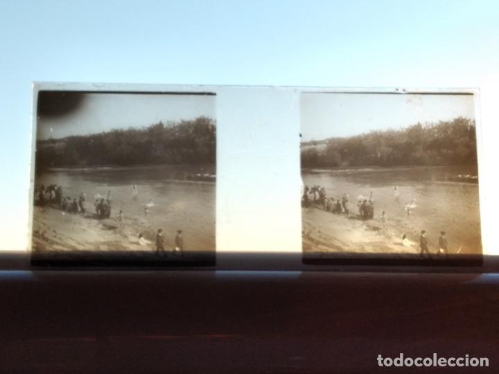 Fotografia antica: ALZOLA GUIPUZCOA PLACA ESTEREOSCOPICA CRISTAL HACIA 1905 4 X 11 CMTS