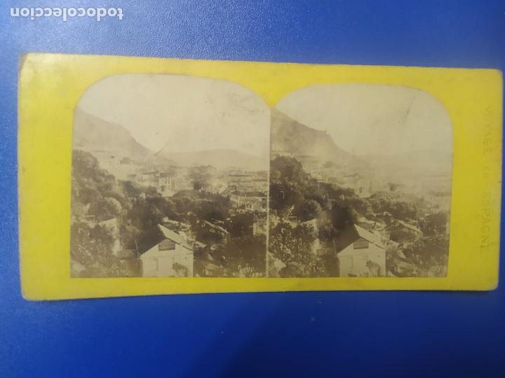 Photographie ancienne: ANTIGUA FOTOGRAFIA ESTEREOSCOPICA VISTA DE RONDA MALAGA