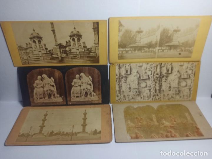Antique Photography: LOTE 6 FOTOGRAFIAS ESTEREOSCOPICAS - A IDENTIFICAR - ESTATUAS Y MONUMENTOS