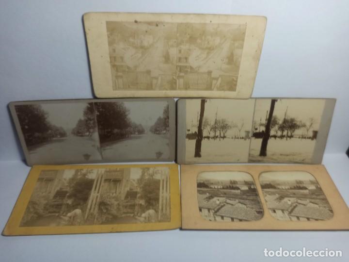Antique Photography: LOTE 5 FOTOGRAFIAS ESTEREOSCOPICAS - A IDENTIFICAR - CALLE, VISTA AEREA, ESCENA