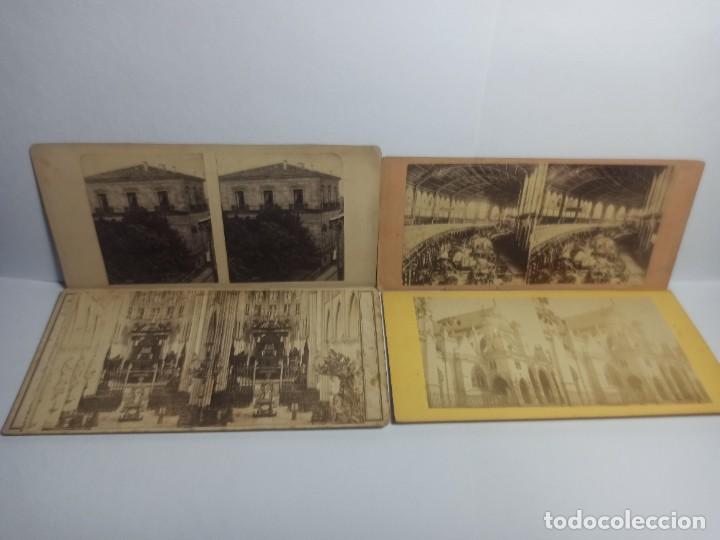 Antique Photography: LOTE 4 FOTOGRAFIAS ESTEREOSCOPICAS - A IDENTIFICAR - EDIFICIOS E INTERIORES