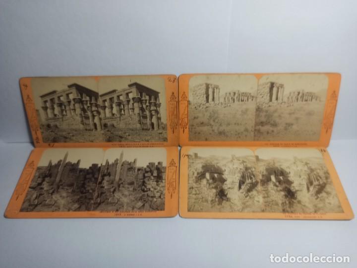Antique Photography: LOTE 4 FOTOGRAFIAS ESTEREOSCOPICAS ANTIGUAS DIFERENTES - RUINAS Y TEMPLOS - VUES DE PALESTINE EGYPTE
