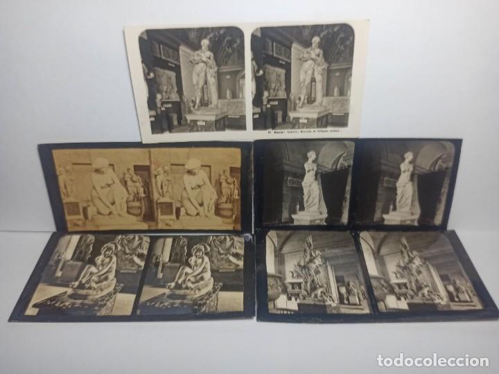 Antique Photography: LOTE 5 FOTOGRAFIAS ESTEREOSCOPICAS ANTIGUAS DIFERENTES - ESTATUAS PARIS Y BERLIN