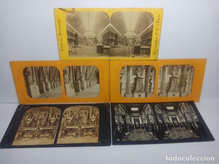 Antique Photography: LOTE 5 FOTOGRAFIAS ESTEREOSCOPICAS ANTIGUAS DIFERENTES - ESTATUAS E INTERIORES PARIS