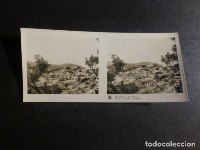 Fotografia antiga: PUERTO DE SOLLER MALLORCA VISTA ESTEREOSC&Oacute;PICA RELLEV A&Ntilde;OS 30