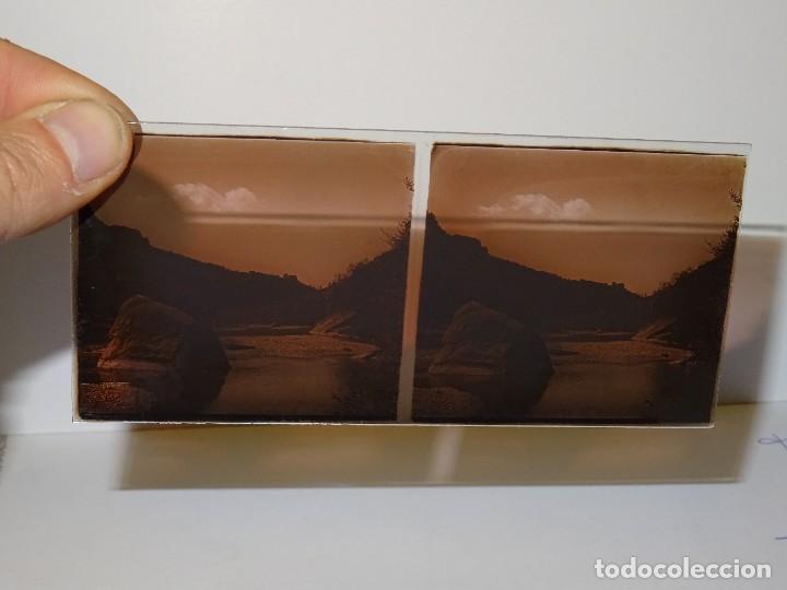 Fotografia antiga: (M19) CRISTAL ESTEREOSC&Oacute;PICO - VISTA DE CATALU&Ntilde;A - 13X6XM, SE&Ntilde;ALES DE USO NORMALES