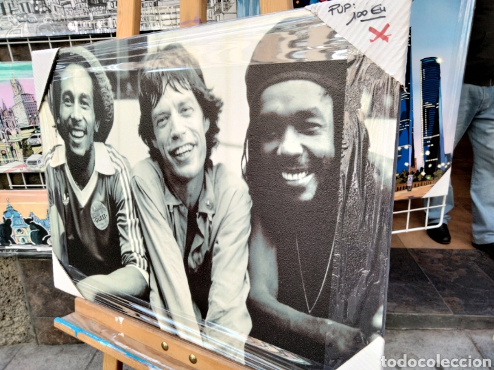 cuadro de fotografía de mick jagger, bob marley - Comprar