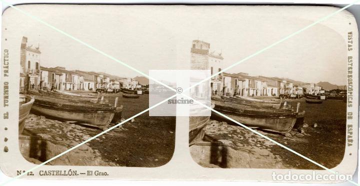 Fotografia antiga: ANTIGUA FOTOGRAFIA ESTEREOSCOPICA PASEO BUENAVISTA GRAO DE CASTELLON