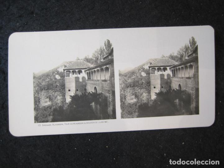 Fotograf&iacute;a antigua: GRANADA-ALHAMBRA-FOTOGRAFIA ANTIGUA ESTEROSCOPICA-VER FOTOS-(K-6105)