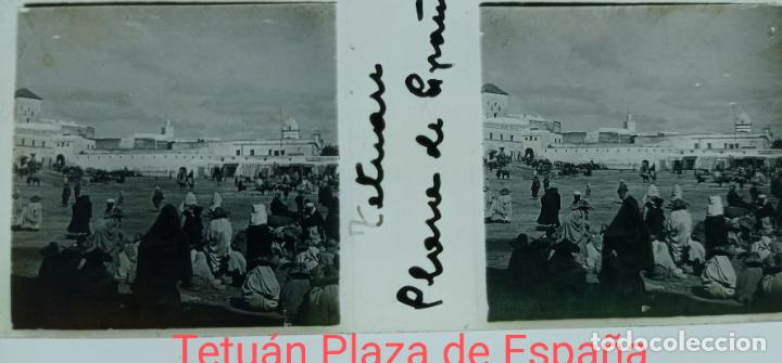 Fotograf&iacute;a antigua: TETUAN, 1900 PLAZA DE ESPA&Ntilde;A, CRISTAL