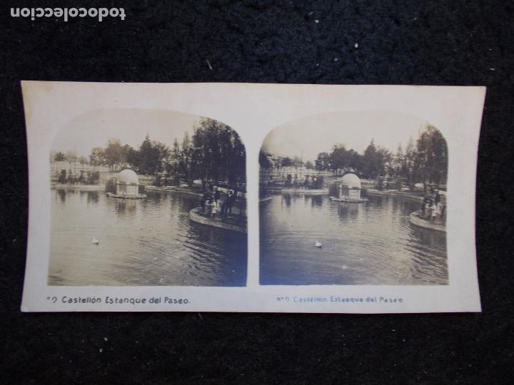 Fotografia antiga: CASTELLON-ESTANQUE DEL PASEO-ESTEREOSCOPICA-FOTOGRAFIA ANTIGUA-VER FOTOS-(K-6504)